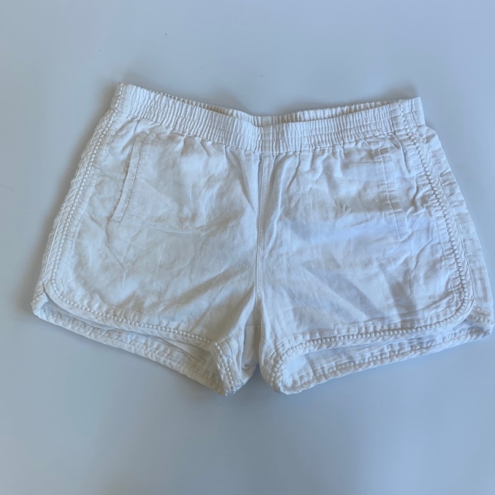 J. Crew women’s medium linen/cotton blend shorts (white)